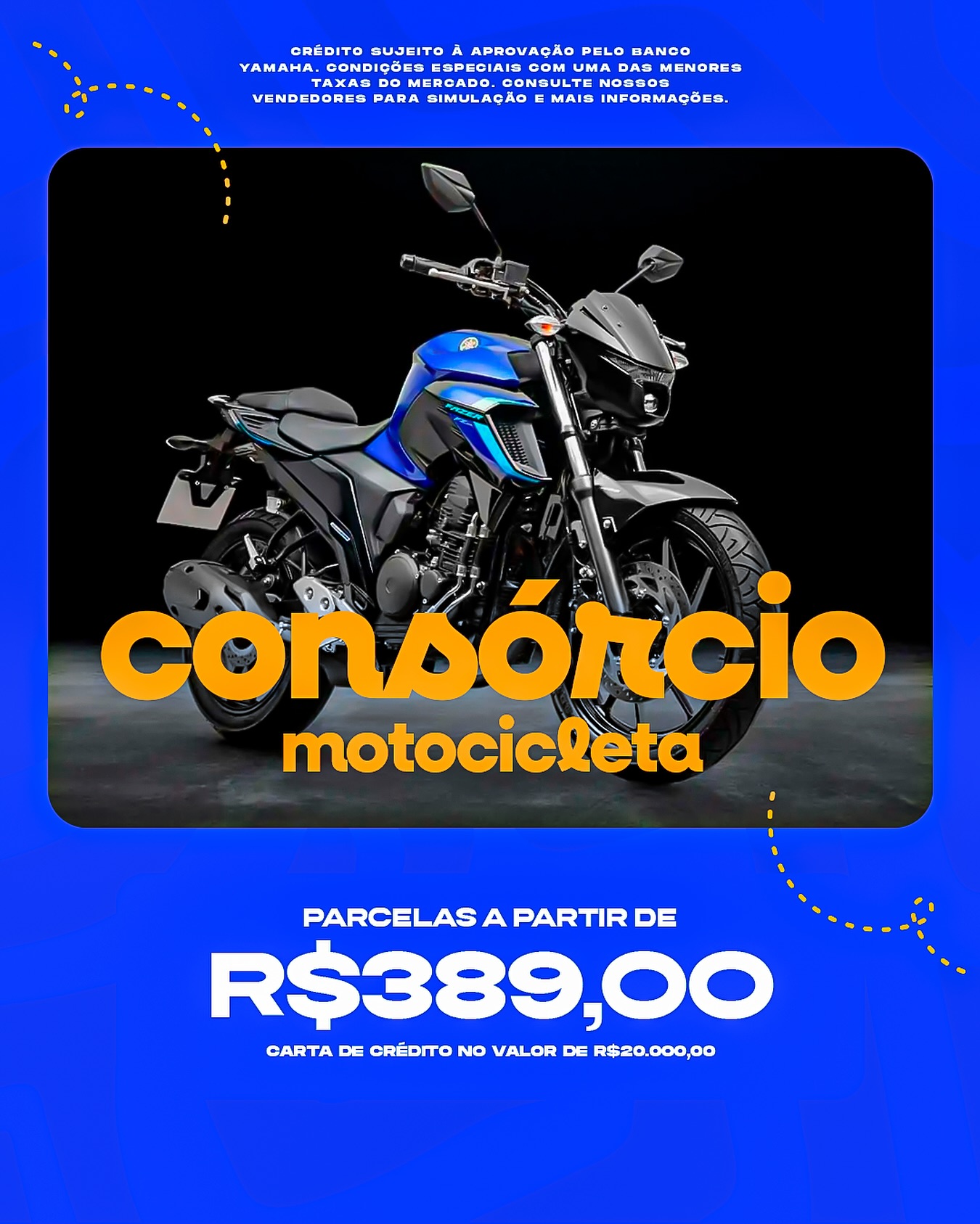 Campanha de consórcio para motocicleta